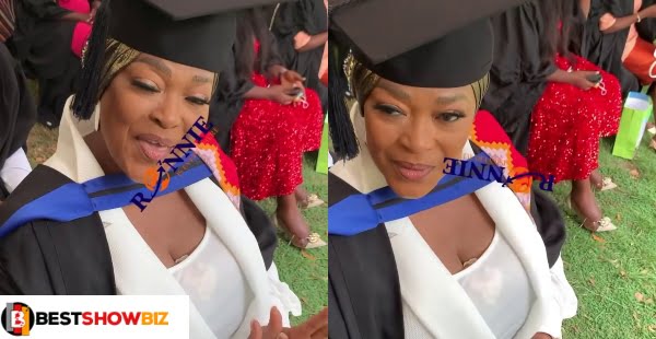 actress Kalsoume Sinare finally graduates from university, watch video of Jackie Appiah and others congratulating her