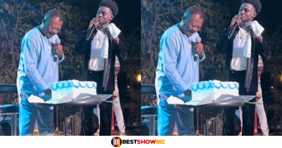 Legendary A.B Crentsil Cries As Kuami Eugene Gifts Him Cash, TV, And Phone At An Event (Video)