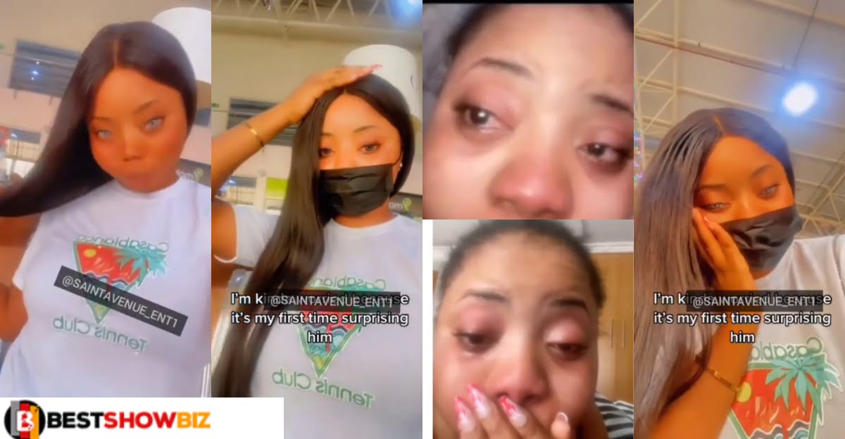 it ended in tears for a lady who travelled to pay her boyfriend a surprise visit (video)