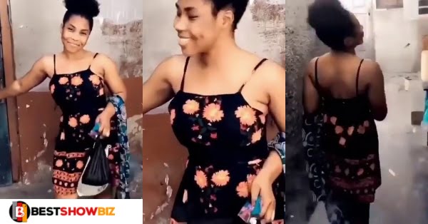 Love is really blind: Beautiful lady Spotted Visiting her broke boyfriend who lives in the ghetto (Video)