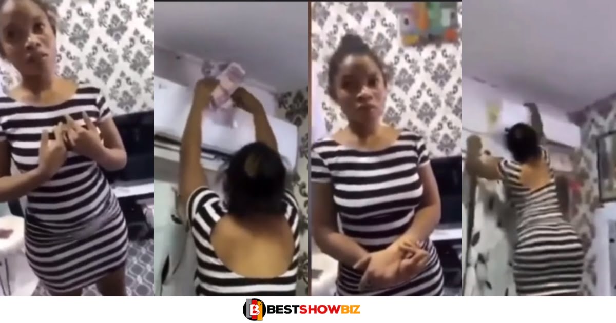 "I gave you everything, yet she broke into my room and stole Ghs 35,000"- Man catches his girl stealing (video)