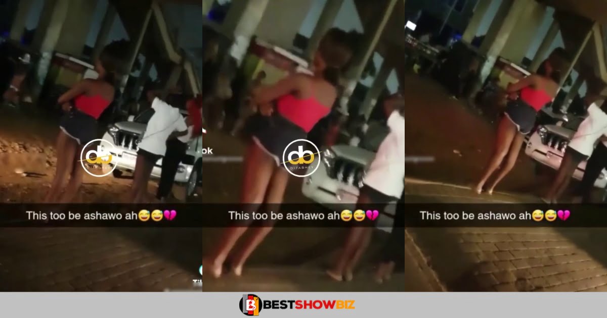 Accra: See How an ᾷshawo girl with a small nyansh was laughed at by a customer (Video)