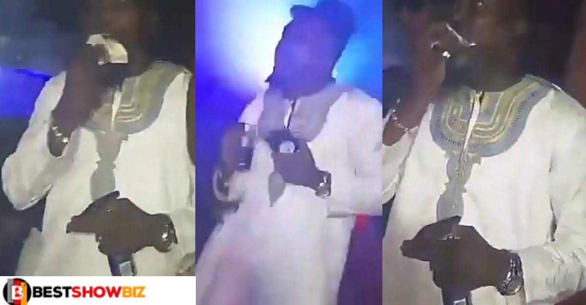 Is this mḁdnḕss or what?? Man chews money and washes it down with energy drink (video)