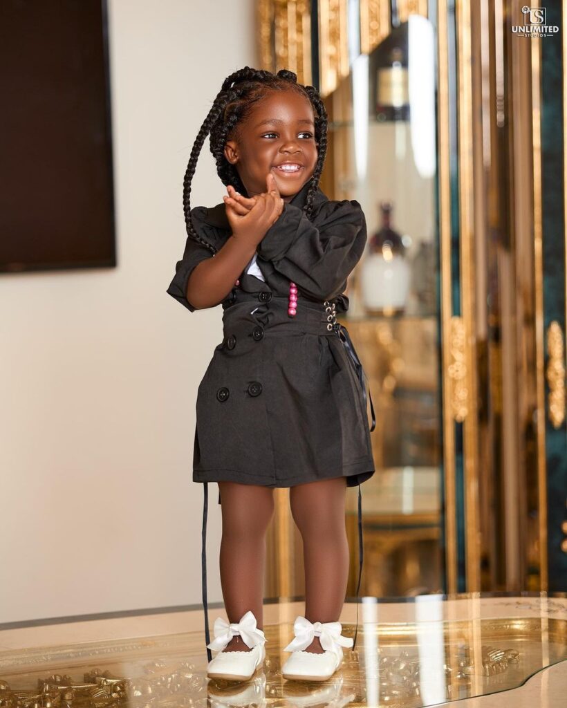 See beautiful photo of Akua Nhyira, daughter of Tracey Boakye, she is now a big girl