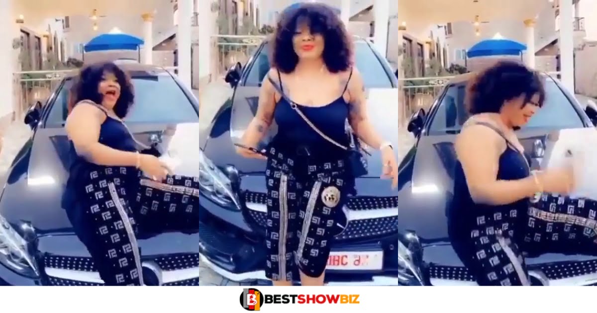 Evangelist Patricia Oduro shows off newly acquired Benz and her Body Tattoos (video)