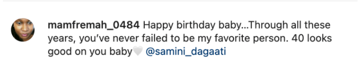 "I have known you for over 20 years. you have never failed me"-Samini's wife drops beautiful birthday message to him