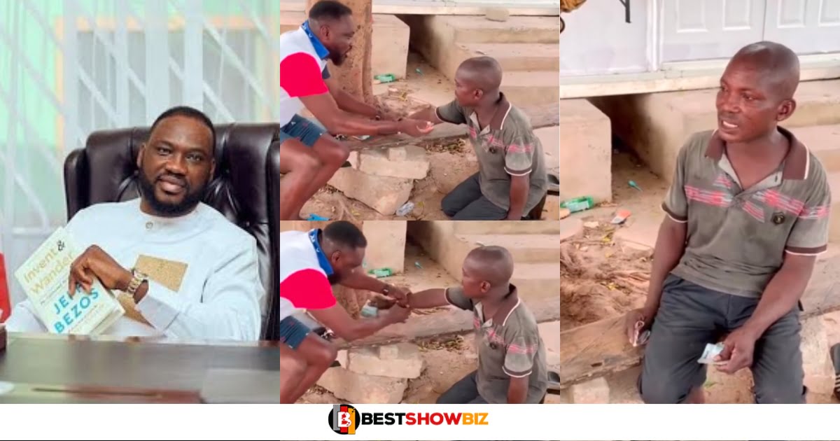 A Ghanaian Millionaire Blesses A Random ‘Shoemaker’ with GHC2000 To Start A New Business. (Video)