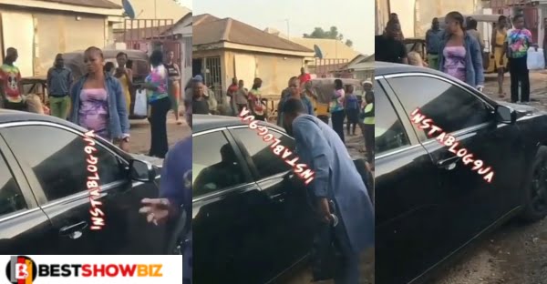 Hook up girl smashes the car of a man who refused to pay her for her services (video)