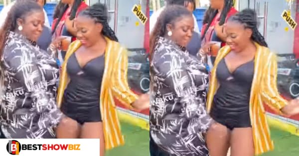 Tracey Boakye Caught For Lying About Having A Flat Tummy; Video Of Her Real Body Shape Surfaces Online