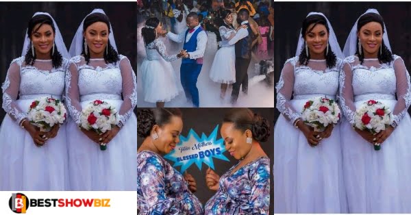 Meet the lovely twins who were married on the same day and gave birth on the same day.