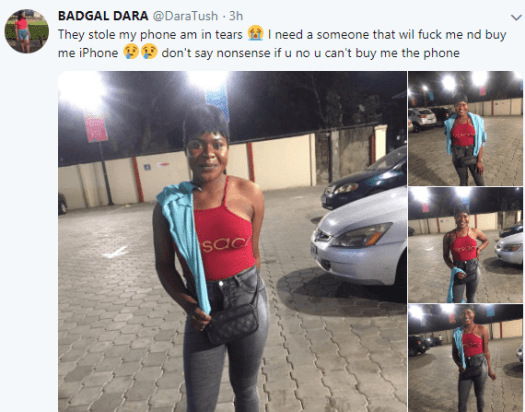 "I need someone that will chop me and give me iPhone." - Lady reveals on social media