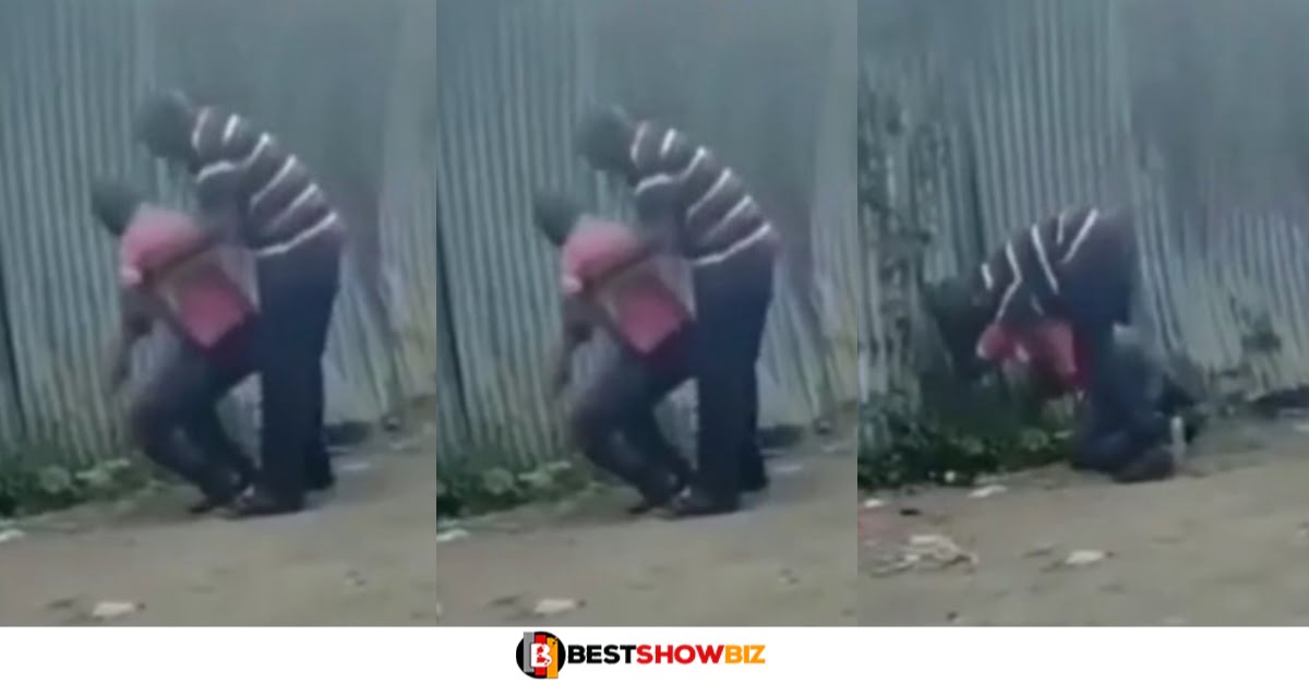A hilarious video of a drunk man trying to help his drunk friend walk well surfaces