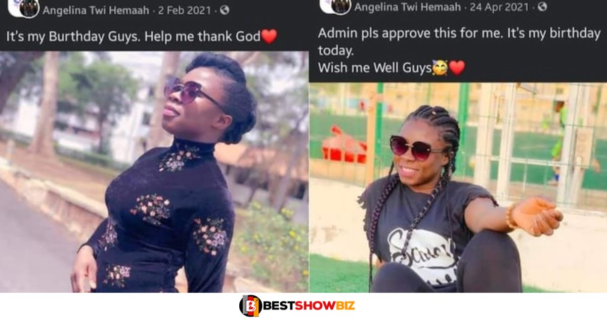 Social Media users slam a Ghanaian lady Angelina Hemaah for Celebrating Birthday 9 Times in 2021