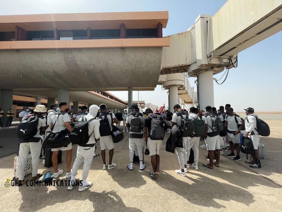 Photos: Black Stars Touch Down In Ghana After Elimination in AFCON