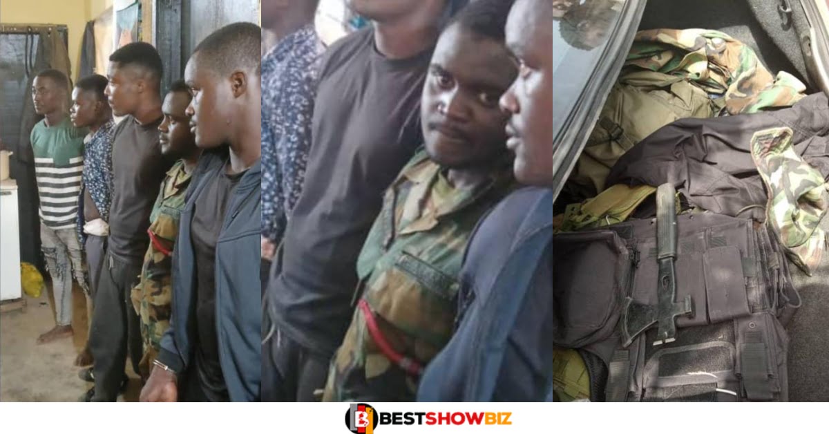 Photos: Burma camp ‘soldier’ and 4 others arrested in an armed robbery while in uniforms
