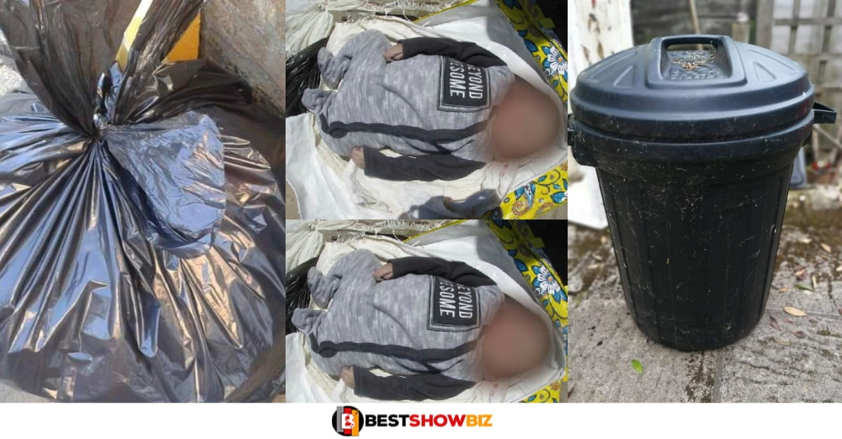 Photos: Mother throws her Six months old baby in a dustbin in Accra