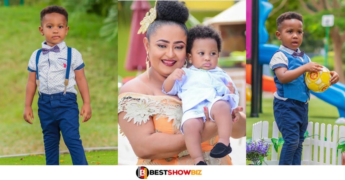 Photos: See how handsome and cute Matilda Asare's 3rd son has grown