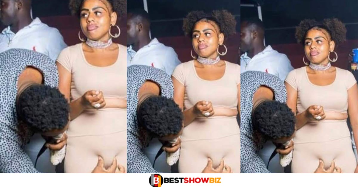 Real or Fake Pastor? Photos of a Pastor Squeezing Women 'Akosua Kuma' During Church Service pops up