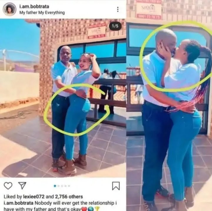are they dating? Pretty Lady spotted kissing her dad on the lips after saying he is her everything (photos)