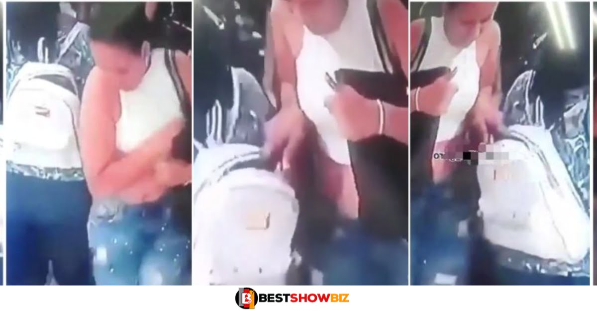 (Video) Lady with PhD in pickpocketing caught on camera stealing mobile phone