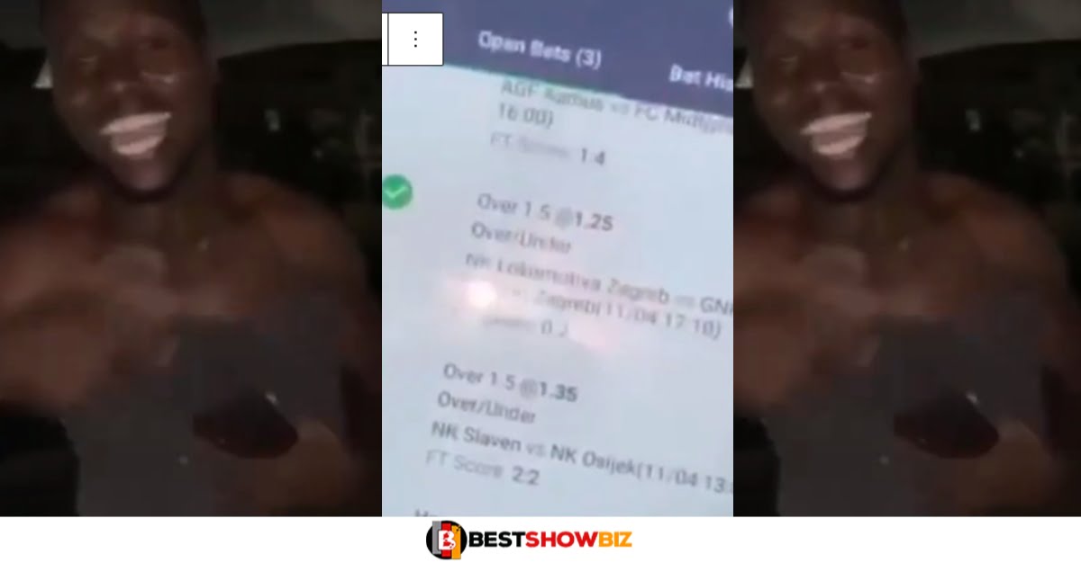 Video: Young man in tears of joys as he wins almost $48k after betting with his last GH5