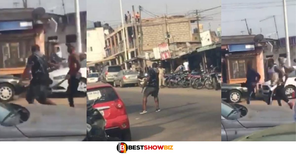 Videos: Clash in Nima as bouncers exchange gunshots on the street, many injured with three confirmed dead