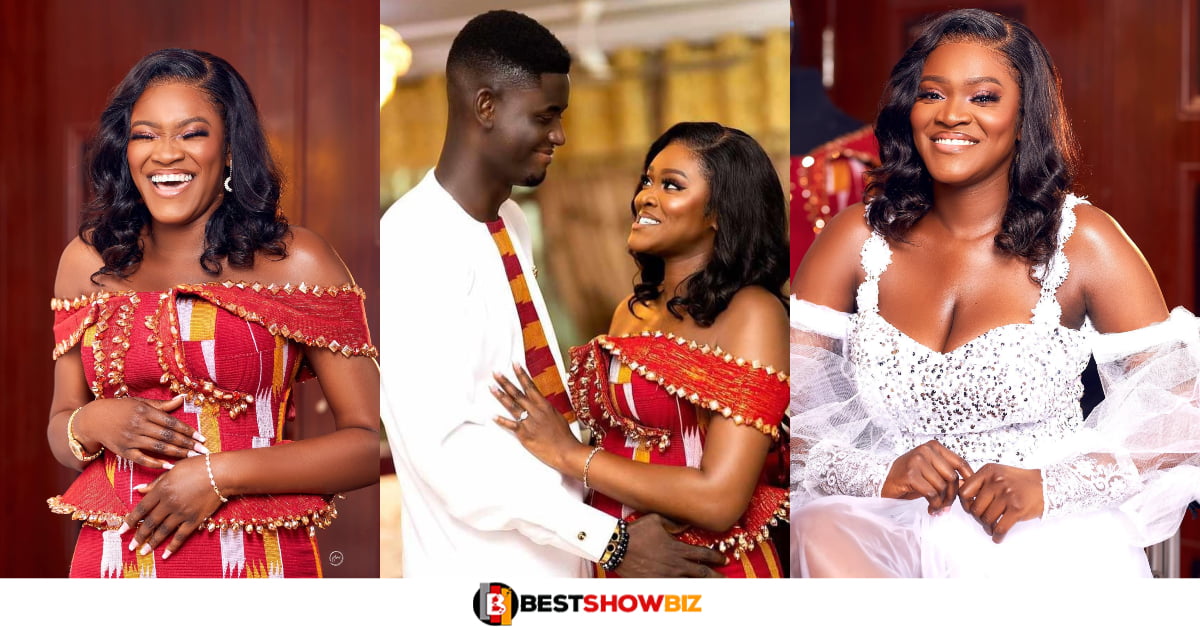 Gospel singer Aduhemaa marries in a beautiful traditional wedding. See photos and videos of the event.