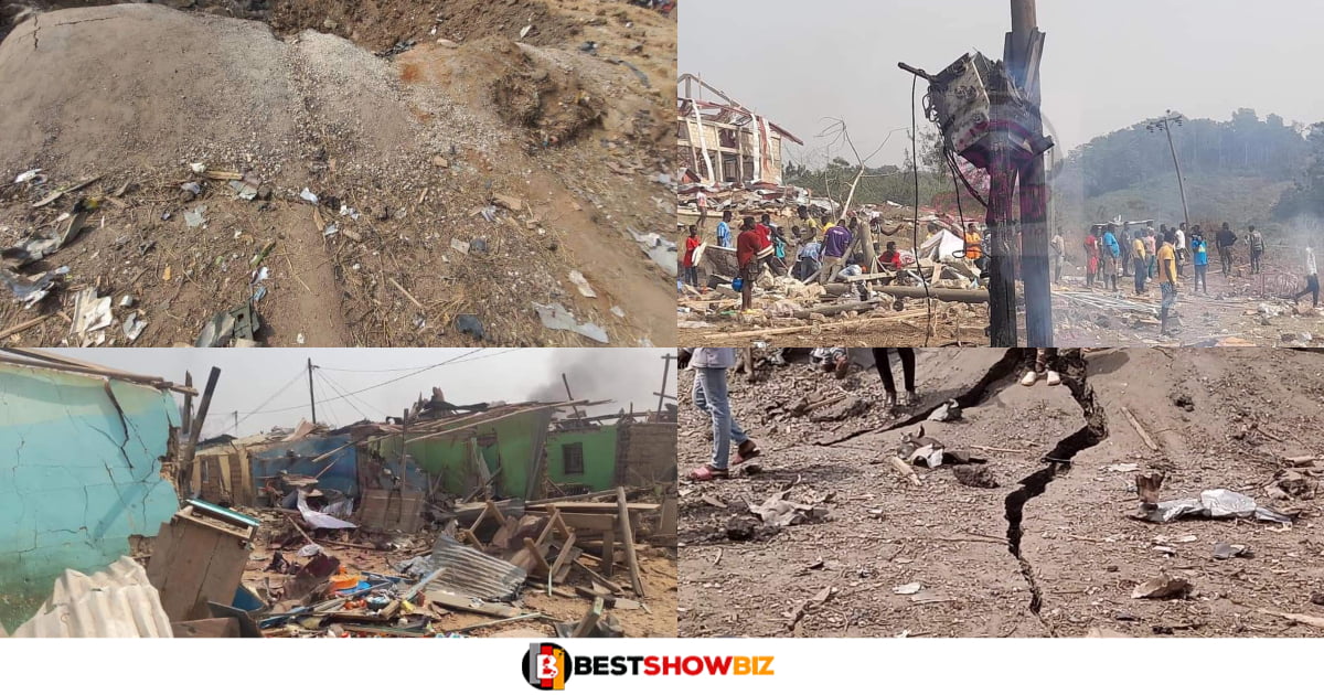 Bogoso- Appiatse Explosion: See all the shocking photos and videos we found on the scene.