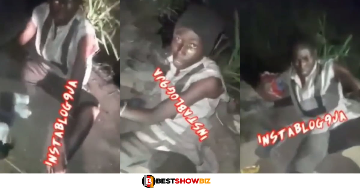 sakawa boy caught collecting ladies' used pads and babies diapers (Video)