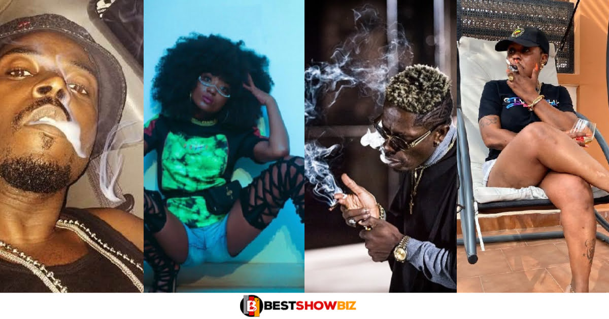 See the list of 5 Ghanaian celebrities who were caught smoking in public.