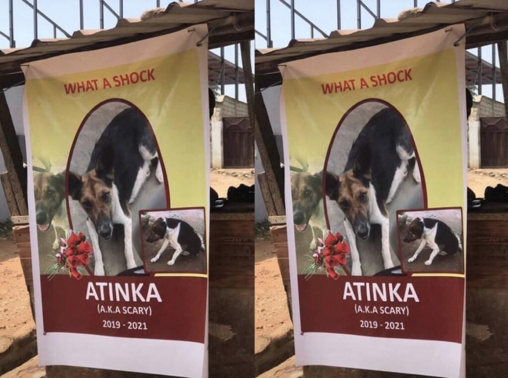 Obituary Poster Of A D⍥g Known As Atinka Spotted In Kumasi