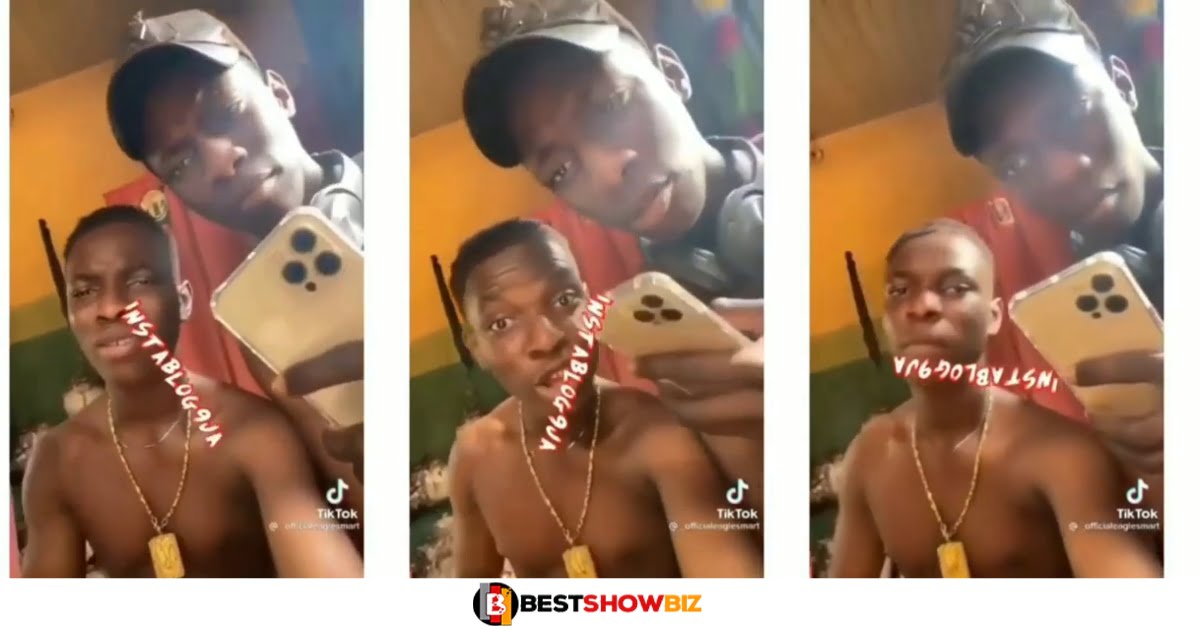 Two JHS boys spotted in a shrine waiting for mallam to do money rituals for them (watch video)