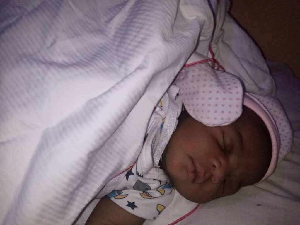 Rich wife of Keche Andrews’, Joana gives birth and drops photo of the bouncy baby girl (photo)