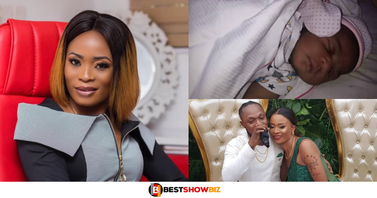 Rich wife of Keche Andrews’, Joana gives birth and drops photo of the bouncy baby girl (photo)