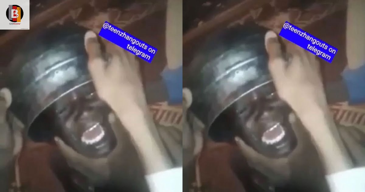 This is serious; Young Boy Cries After “Dadesen” gets stuck on his head (Video)
