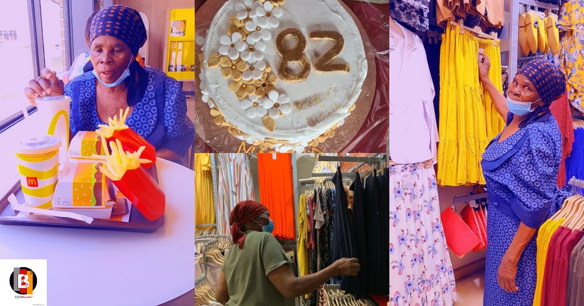 Young girl takes her grandmother on a date and shopping spree to celebrate her 82nd birthday (photos)