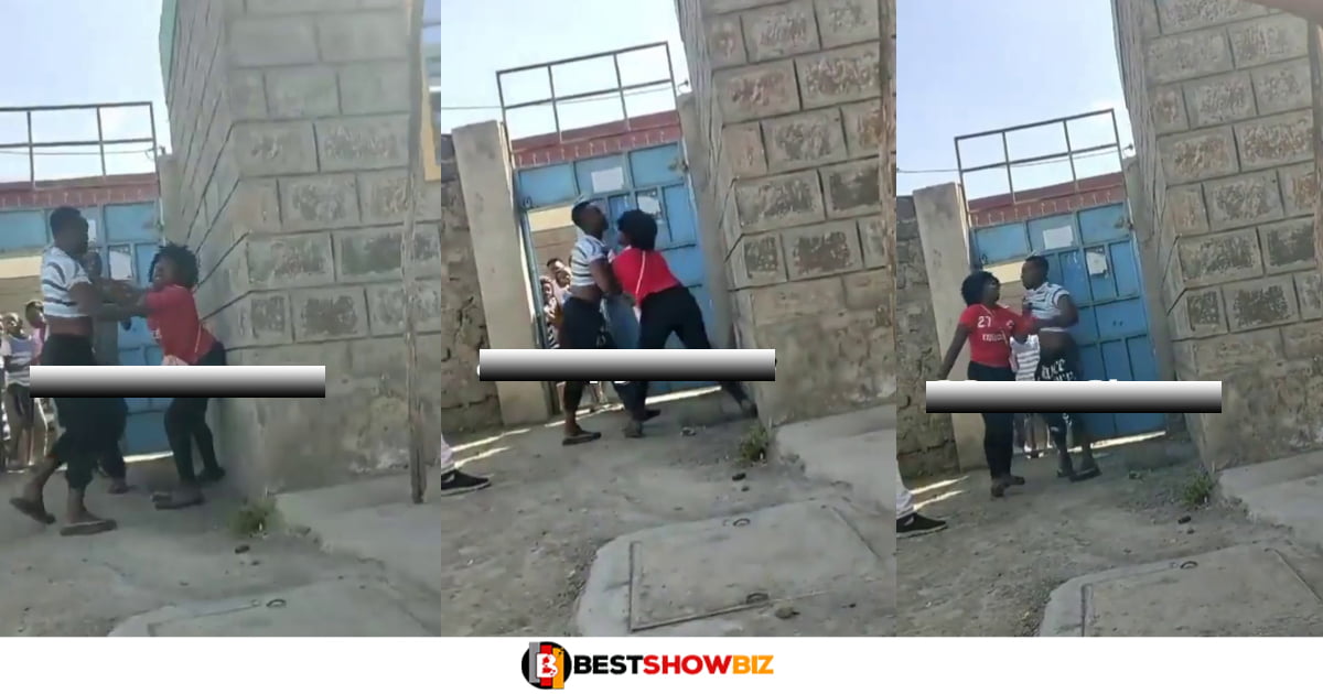 Lady confronts her younger sister's boyfriend and beats him like a thief for mistreating her sister (VIDEO)