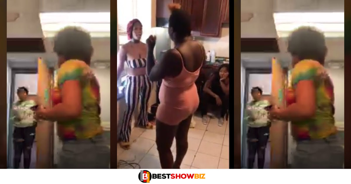 'Get out, didn't he tell you he has a girl?"-Lady sacks her boyfriend's side chick (video)