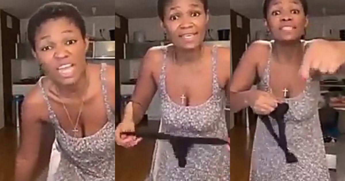 "your Pen!!s will never work again"- lady goes ηαкє∂ and curses her boyfriend for breaking her heart. (video)