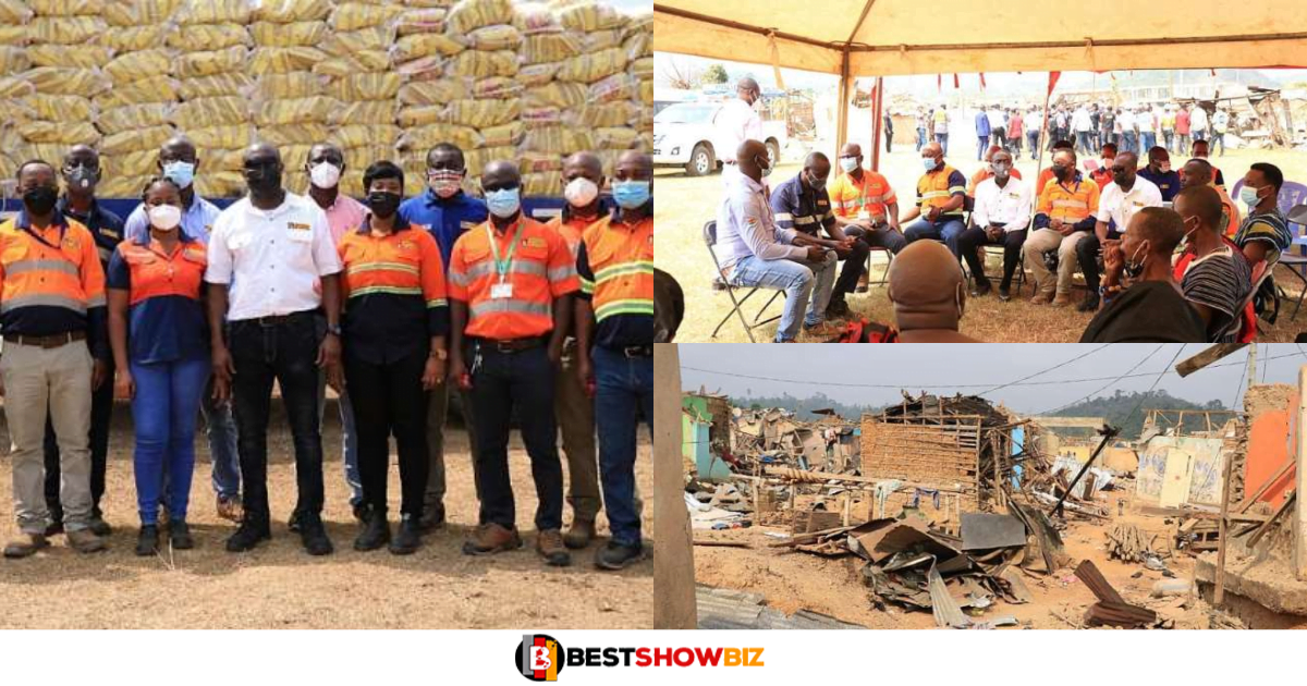 Apiate Explosion: Millionaire Ibrahim Mahama supports the rebuilding of the community after donating thousands of food items.