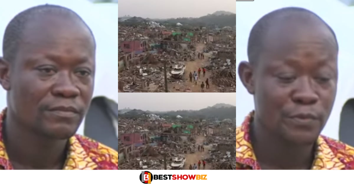 Apiate-Bogoso explosion: "I wish i was also k!lled by the explosion, I lost my son and 10 bedroom house"- Man cries