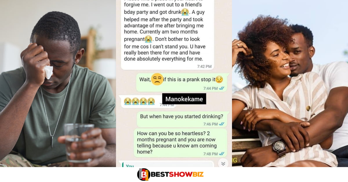 "Please stop this joke" – Man cries after his girl sent him heartbreaking WhatsApp messages