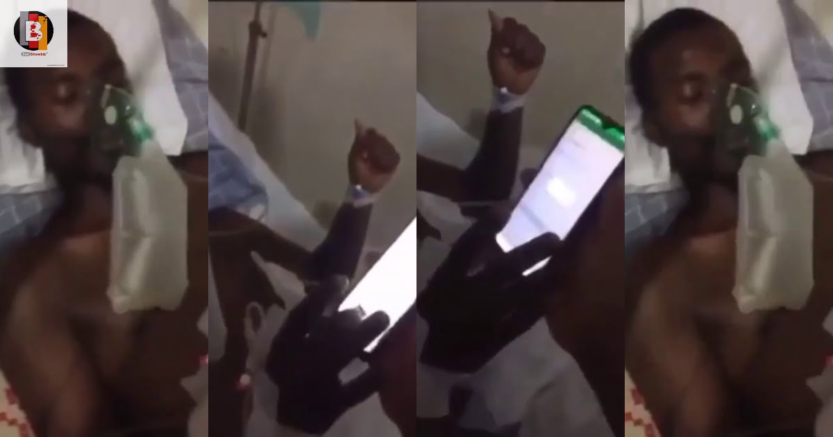 young man struggles with his dying breath to stake a football bet despite being admitted to the hospital (video)