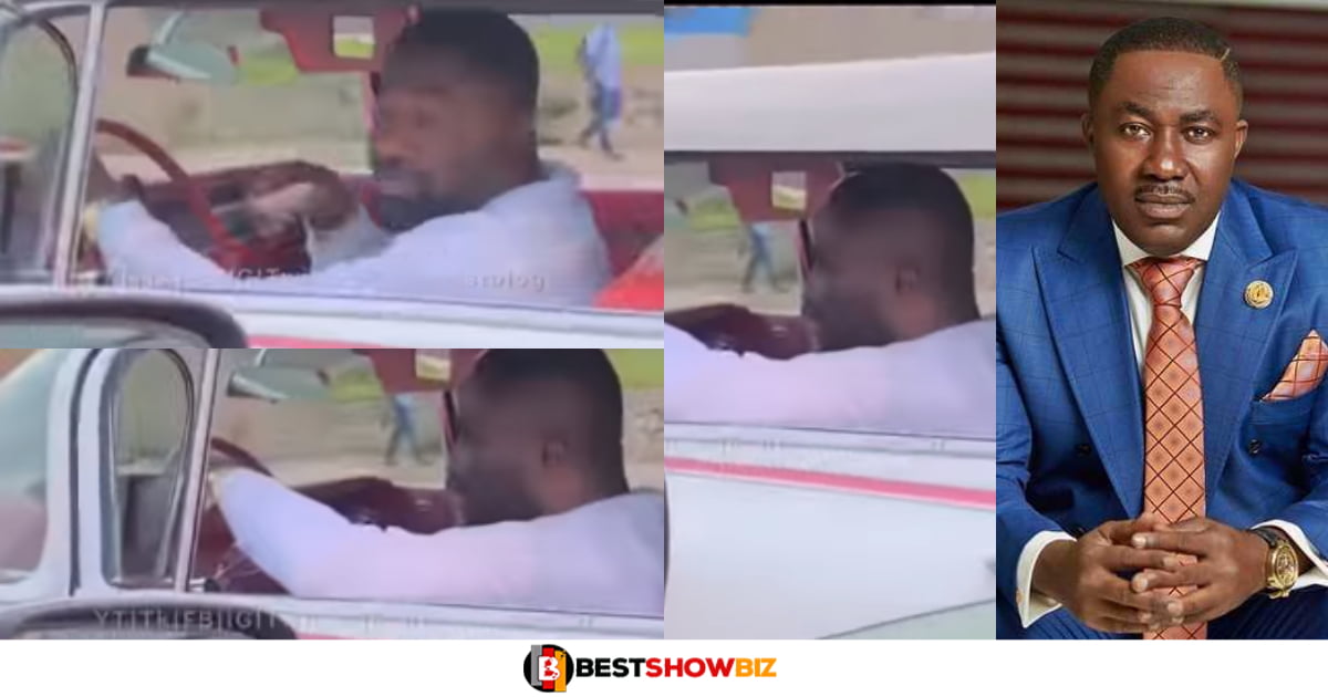 Millionaire Osei Kwame Despite Spotted In Accra Traffic Cruising in One of His Vintage Cars (video)