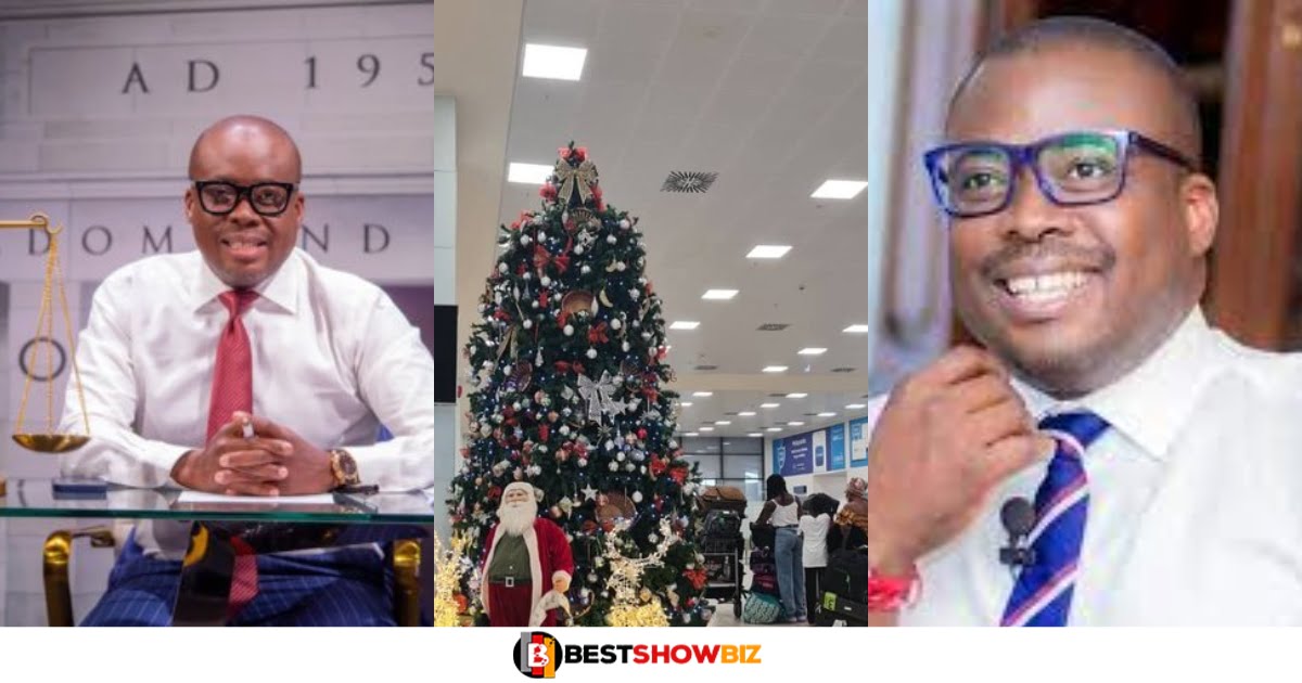 Ghanaians are shocked after Paul Adom-Otchere spends 84, 000 cedis on Christmas lights.
