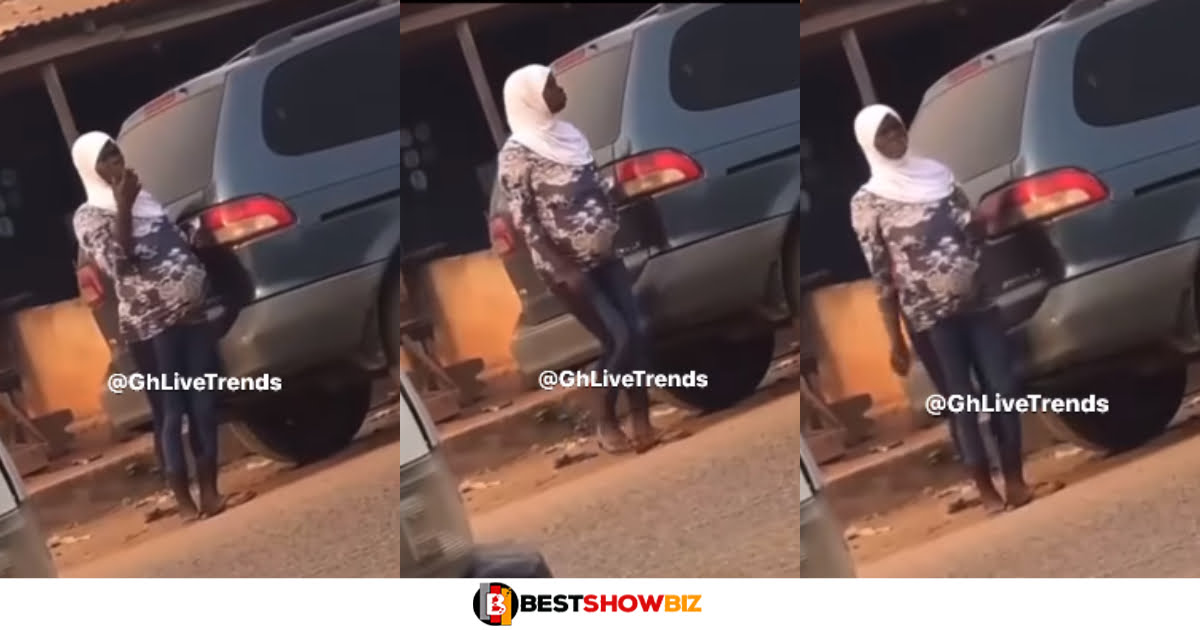 This is sad; Pregnant woman caught hiding and smoking cigarettes (watch video)