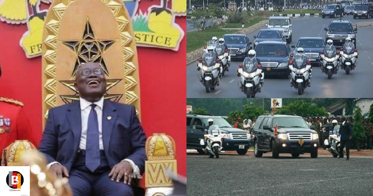 Akufo-Addo has a separate V8 car which he uses to carry the presidential chair when he goes on tour.
