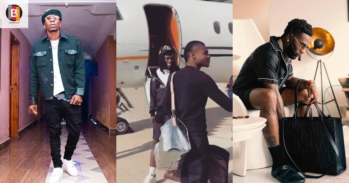 Burna Boy Finally Arrives In Ghana After Threatening to 'beat' Shatta Wale (video)
