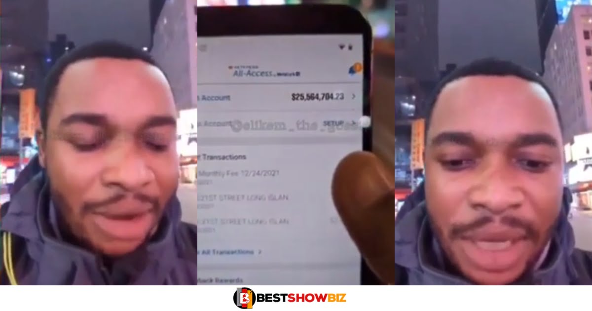 "I made over $25 million last year," – Twene Jonas brags showing his bank balance (video)
