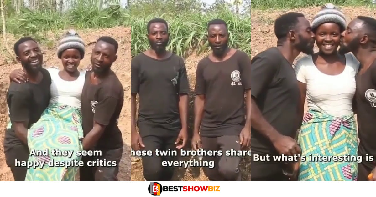 Twin brothers marry the same woman, claims they love her equally (video)